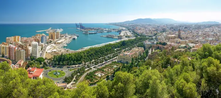 Málaga – Blick auf das Reiseziel