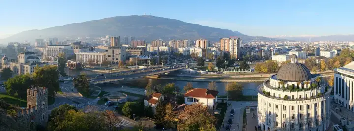 Skopje – Blick auf das Reiseziel