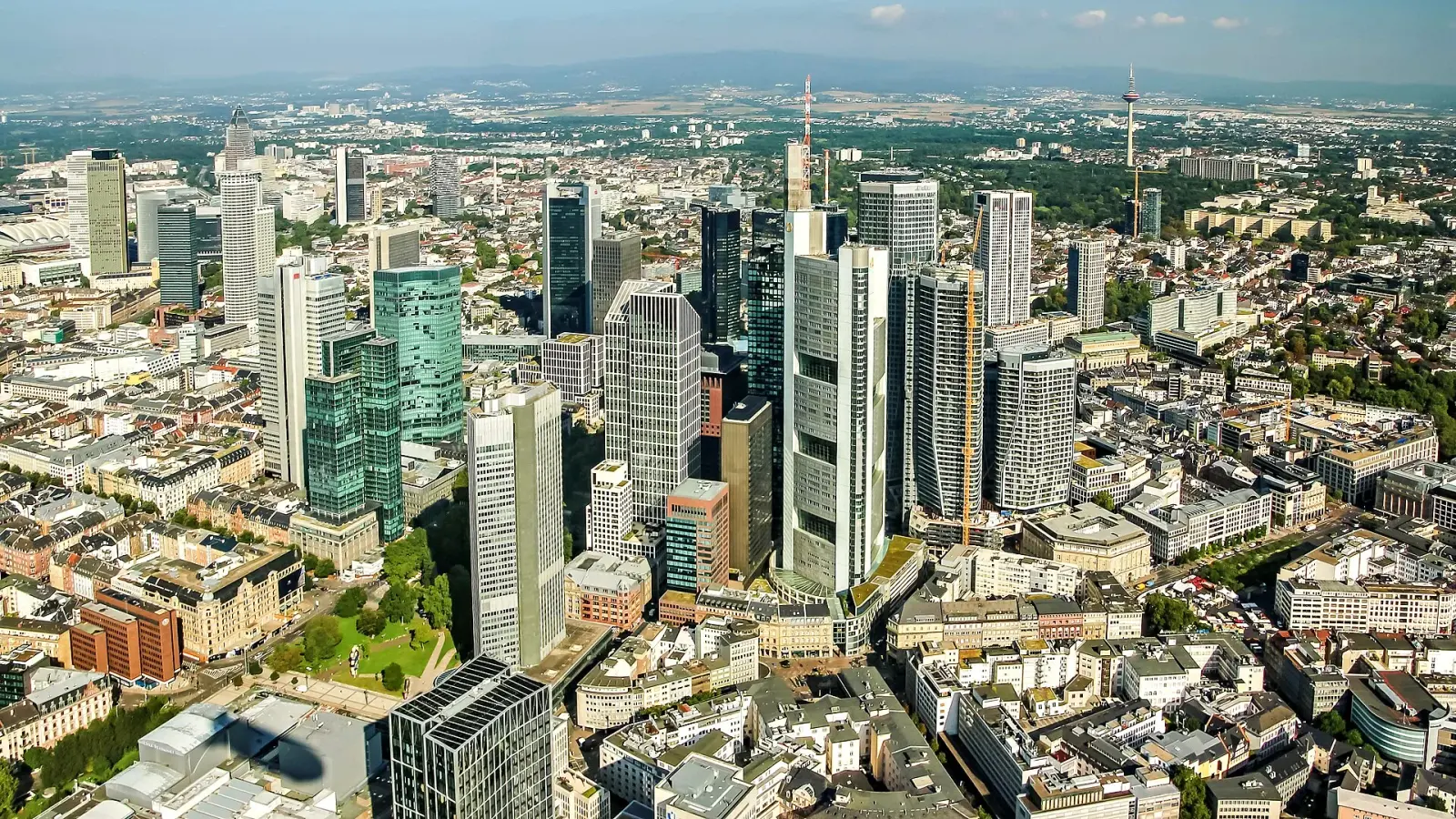 Frankfurt – Blick auf das Reiseziel